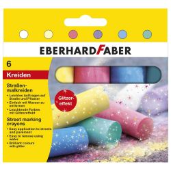 Eberhard Faber Straßenmalkreide Glitzer 6 Stück Eberhard Faber Straßenmalkreide Glitzer 6 Stück