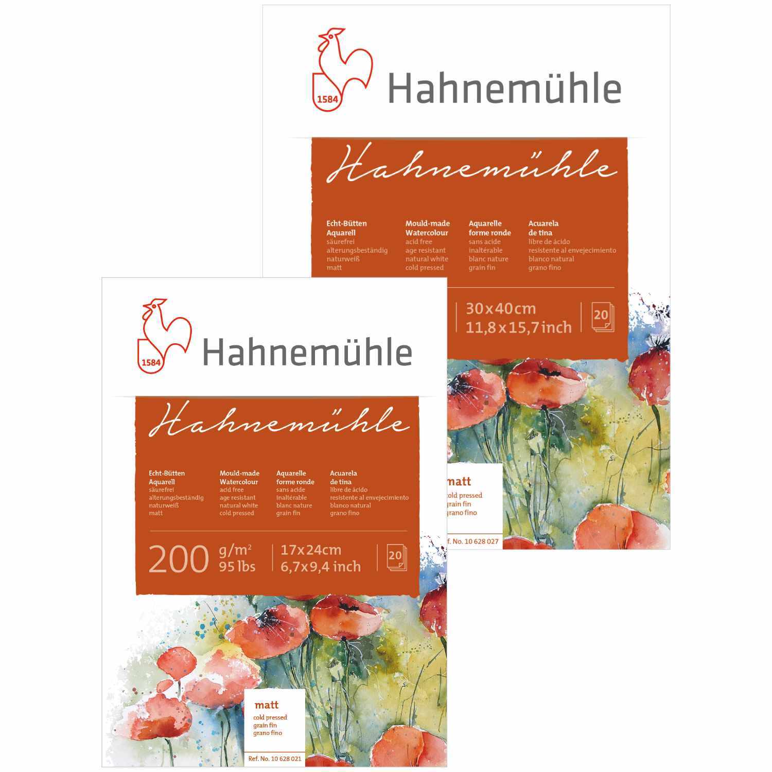 Hahnemühle Aquarellblock matt 200g/m² 20 Blatt 24 x 32 cm