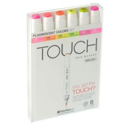 TOUCH Twin Brush Marker Flourescent 6er Set TOUCH Twin Brush Marker Flourescent 6er Set
