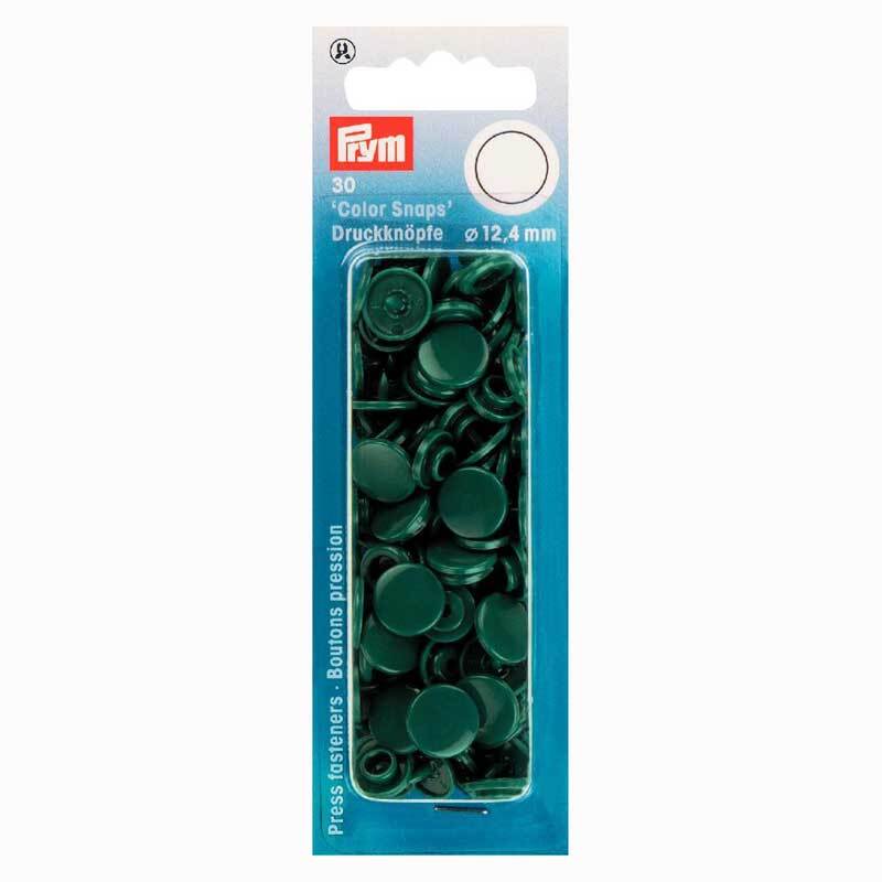 Prym Color Snaps Druckknöpfe dunkelgrün 12,4mm 30 Stück