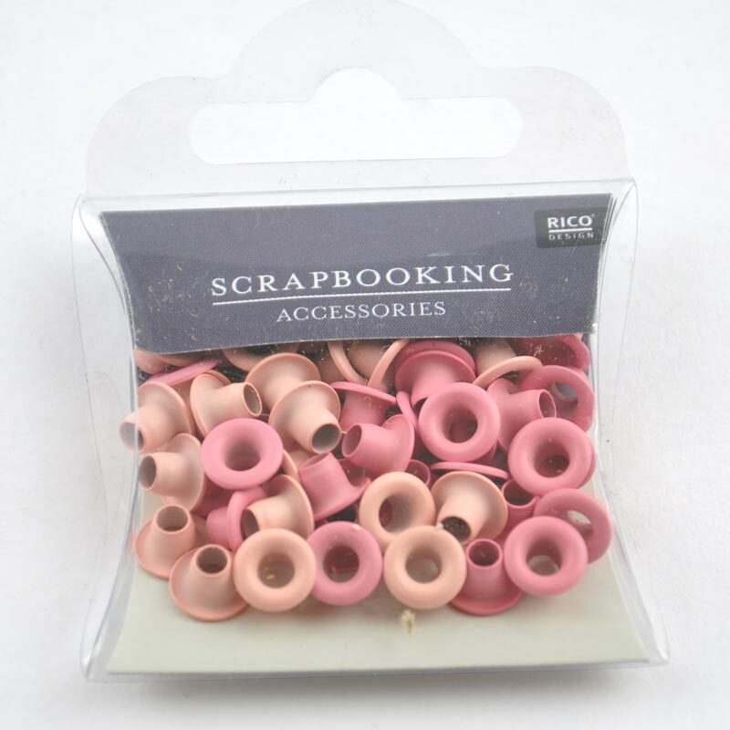 Rico Design Ösen pink 7mm 50 Stück