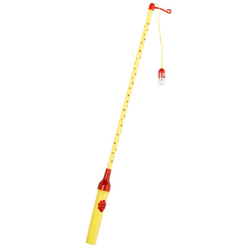 Laternenstab elektrisch mit Sternen gelb 50cm