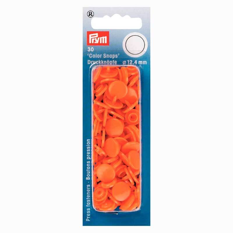Prym Color Snaps Druckknöpfe orange 12,4mm 30 Stück