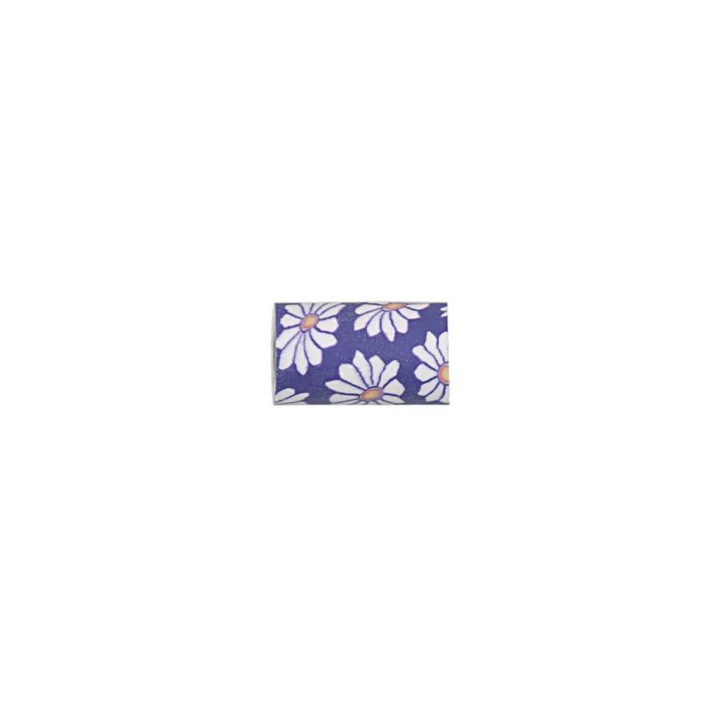 Perle Röhre Blume lila 10x6mm 8 Stück