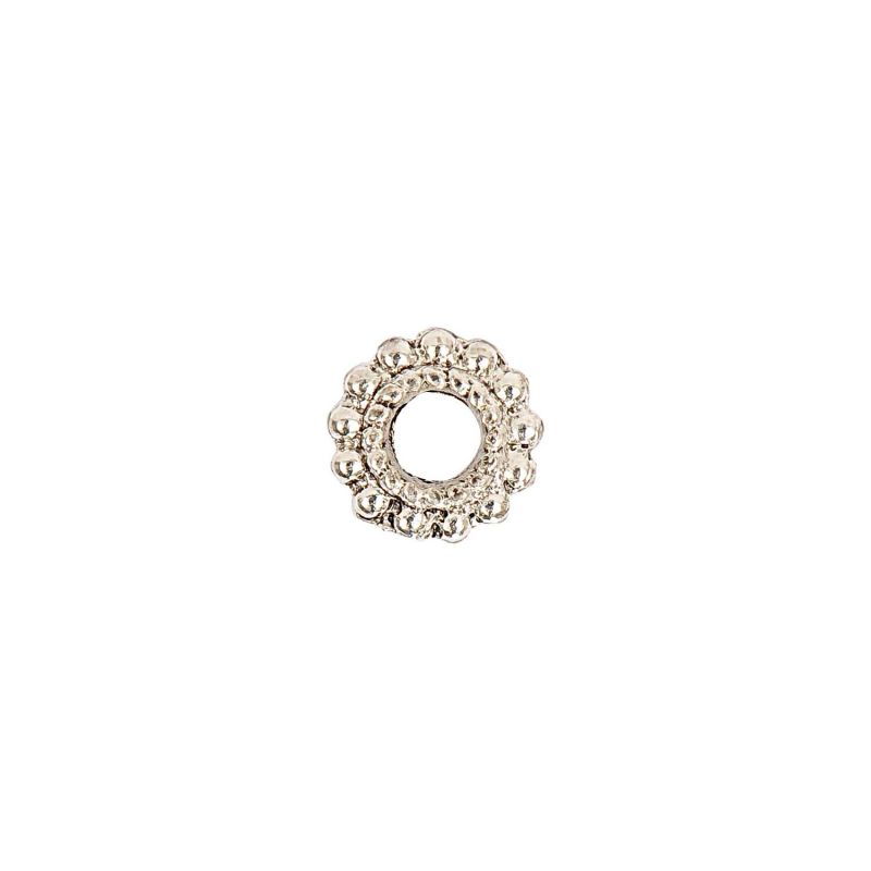 Ring Kugel silber 8x2cm 5 Stück