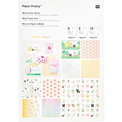 Paper Poetry Motivpapierblock Pixel Power