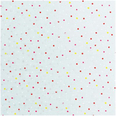 Stoff mint Konfetti neon-silber 140cm