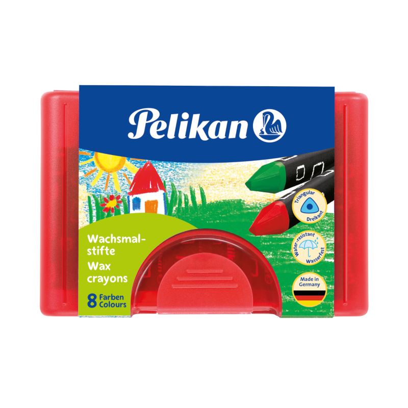 Wachsmaler dreieckig mit rotem Etui