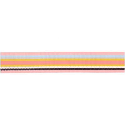 Webband Multi Streifen Neon Pink/Glitter Bunt