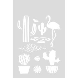 Schablone Kakteen Mix 18,5x24,5cm selbstklebend