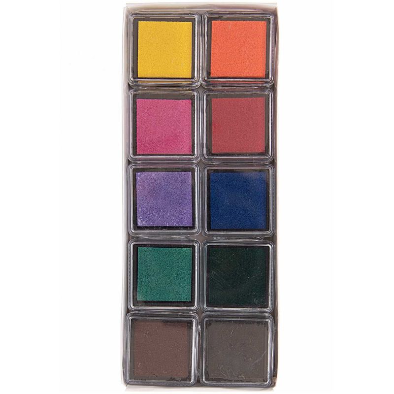 Rico Design Stempel-Set Geburtstag – 9 Holzstempel Mit Stempelkissen, Motivgrößen 2x2 Bis 4x4 Cm – Für Karten & Bastelprojekte