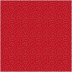 Stoff Sterne rot-natur 140cm