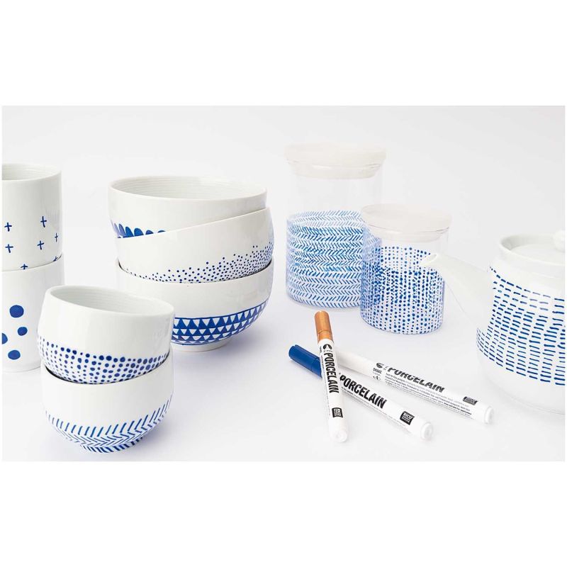 Hcunbsu Porzellanfarbe Set 24 Farben à 25ml - Spülmaschinenfest Mit Pinseln Für Keramik & Glas