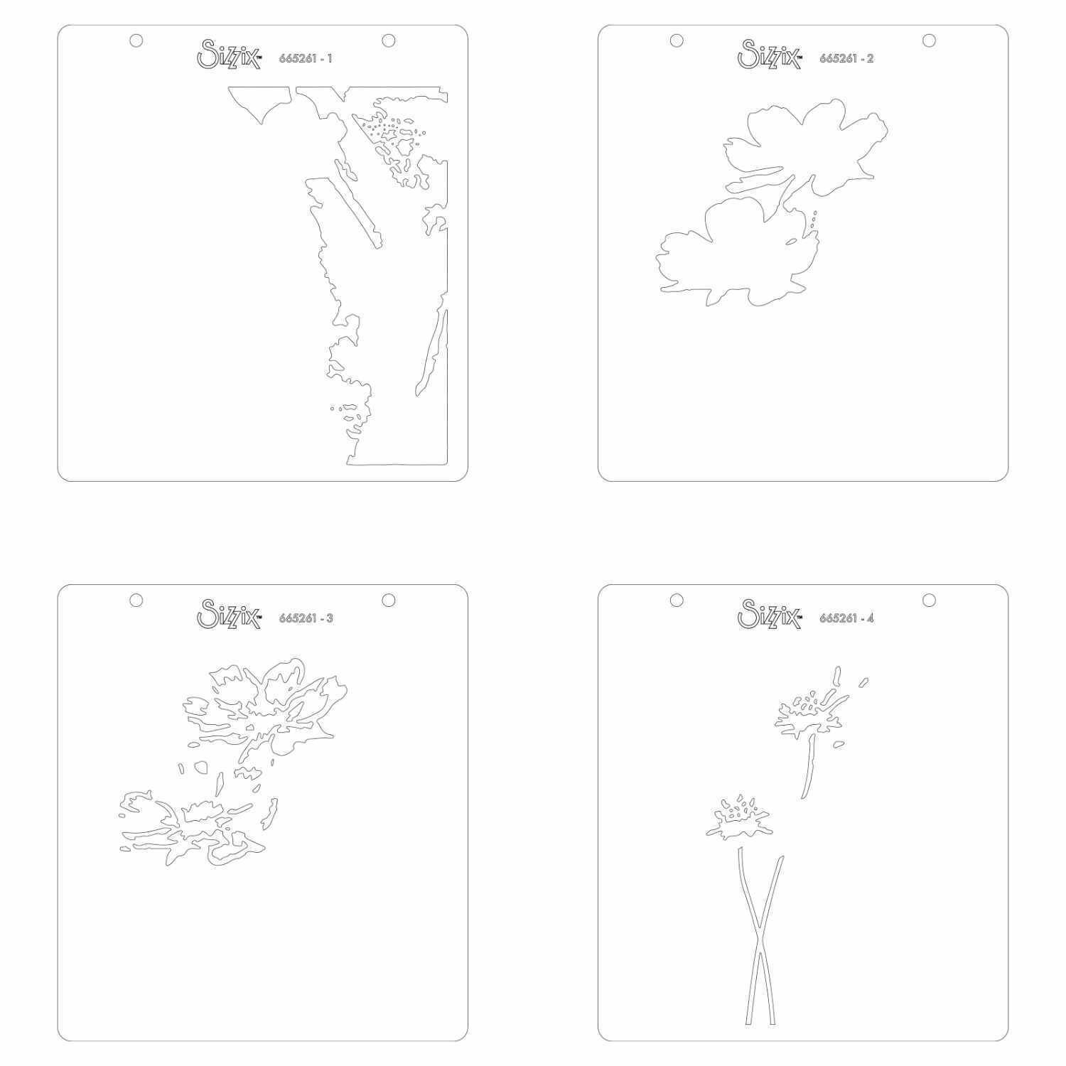 Sizzix • Lot de 11 matrices de découpe Thinlits avec base de carte en dentelle par Olivia Rose