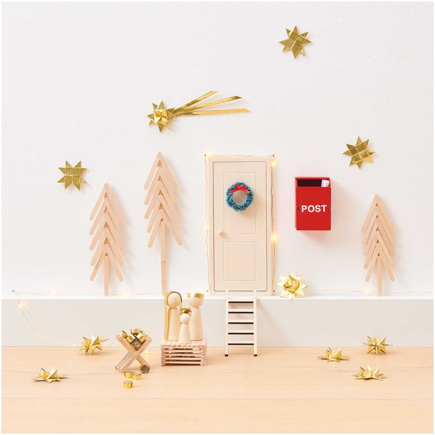 Miniatur Wichteltür Christbaumkugeln – 10 Stück, Ca. 1 Cm, Grau, Für Deko & Basteln
