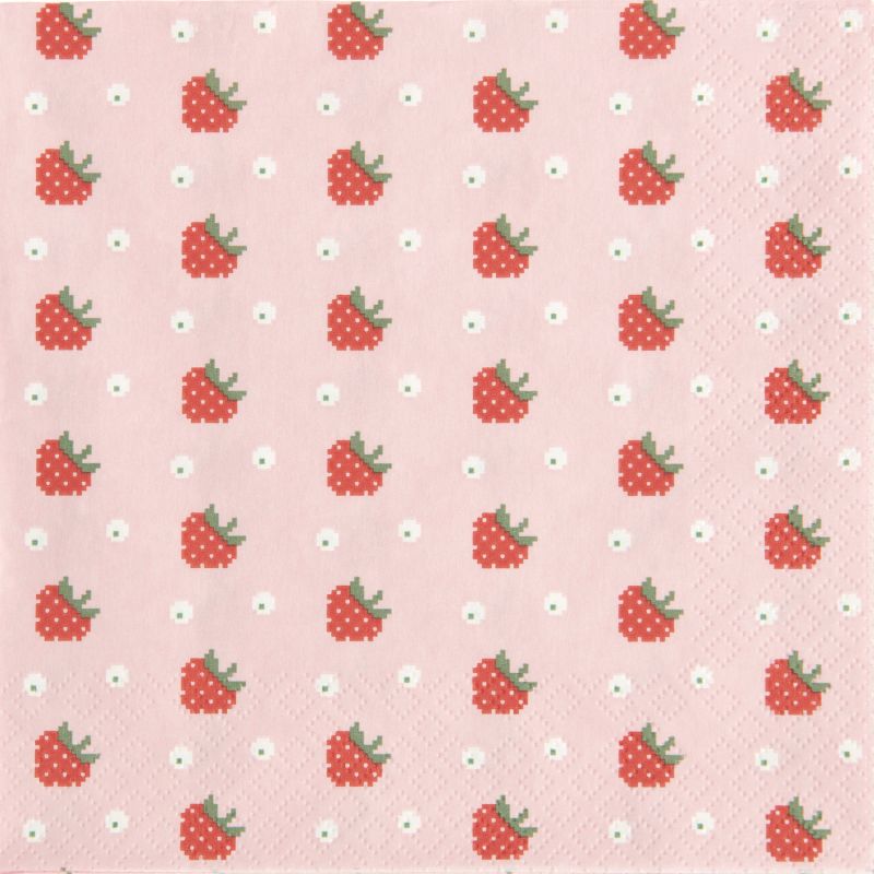 Servietten Erdbeeren