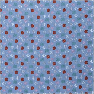 Druckstoff grafisches Muster blau 140cm