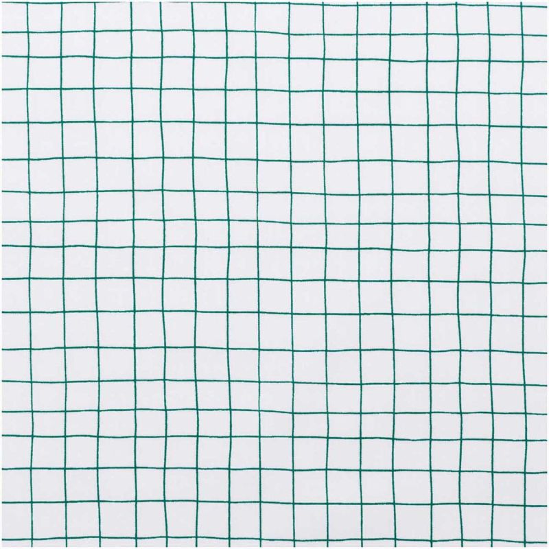 Druckstoff Hygge kariert weiß-grün 50x140cm