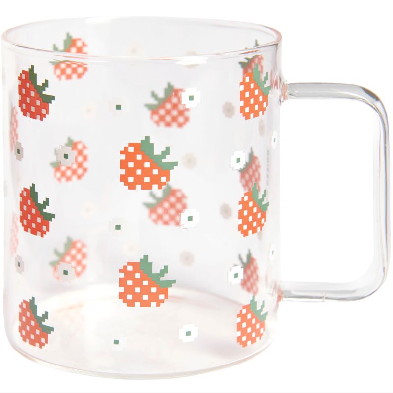 Glastasse Erdbeeren