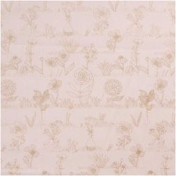 Druckstoff Hygge Pflanzen puder-metallic 50x140cm
