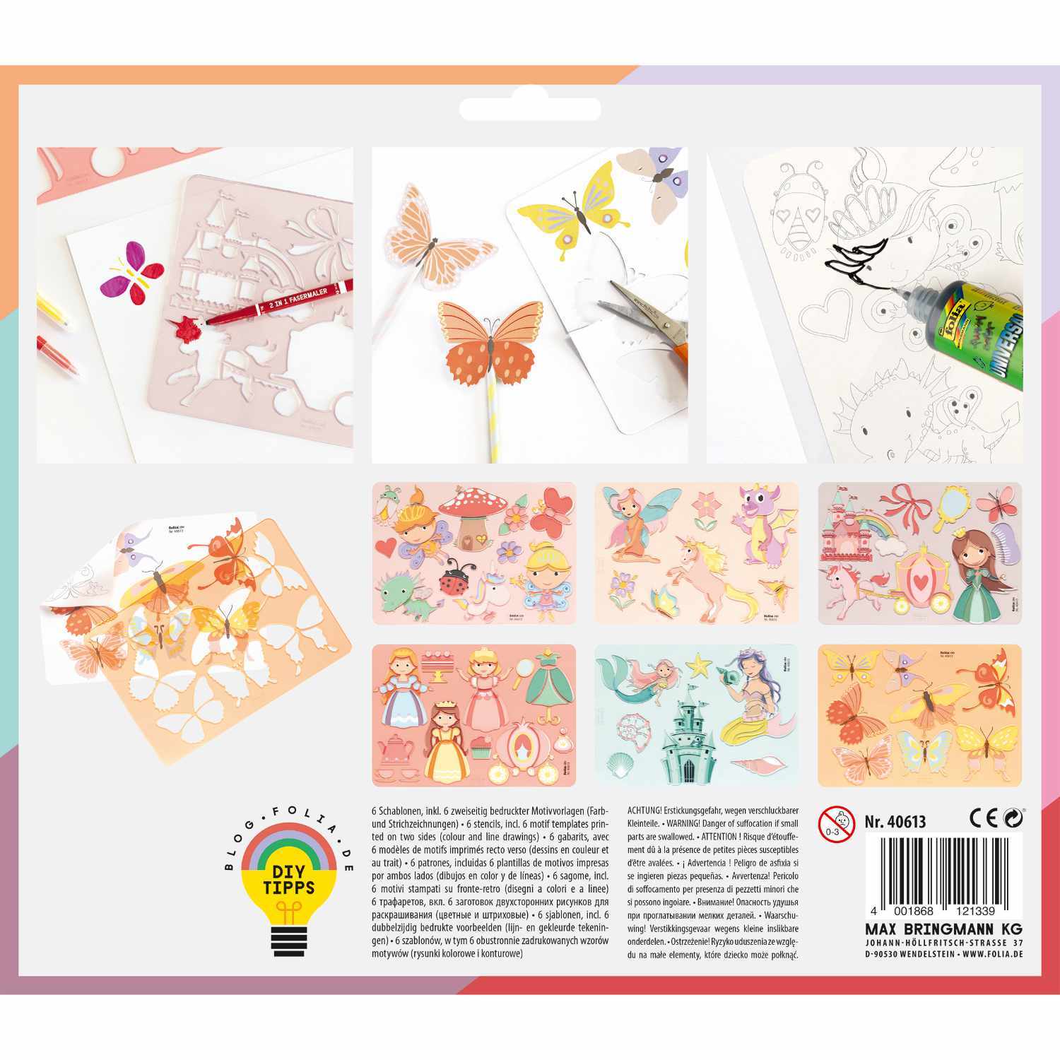 Baker Ross Schablonen-Set „Verkehrsmittel & Meerestiere“ – Je 6 Schablonen Aus Kunststoff Für Kinder