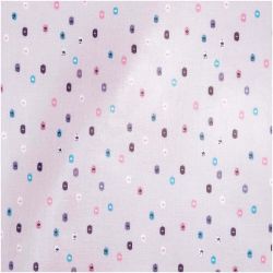 Druckstoff grafische Punkte flieder 25x70cm beschichtet