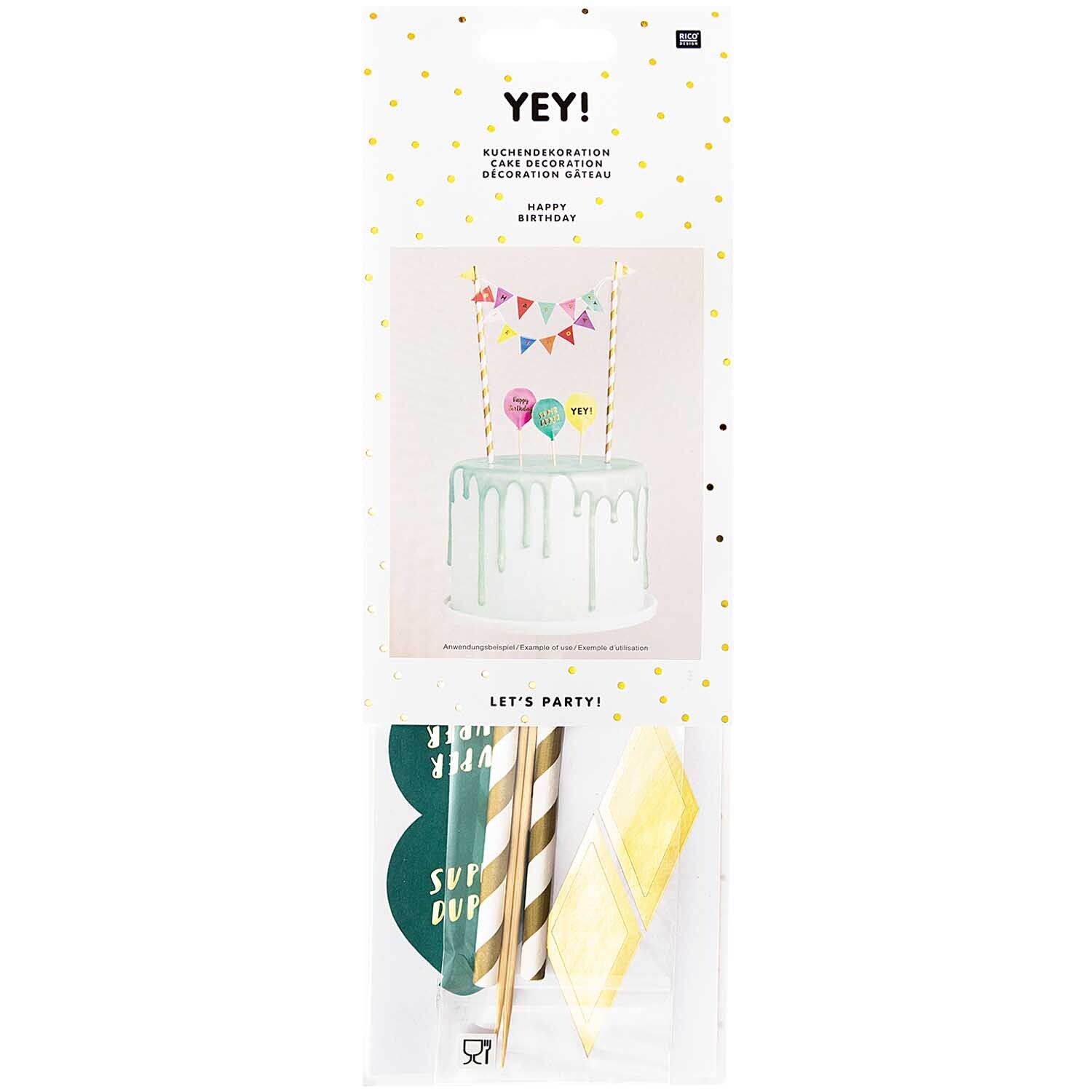 Kuchendekoration Happy Birthday Filmabend – Cupcake-Topper, Hollywood-Theme, Glitzerpapier
