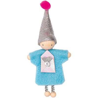 Geschenkanhänger Wichtel Geld mit Spruch 8cm