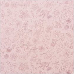 Druckstoff Hygge Blumen rosa-metallic 140cm
