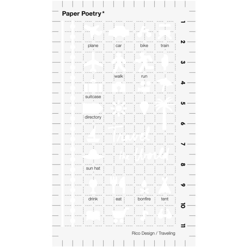 KEESIN 38 STKS Journal Stencil Plastic Planner Stencils
