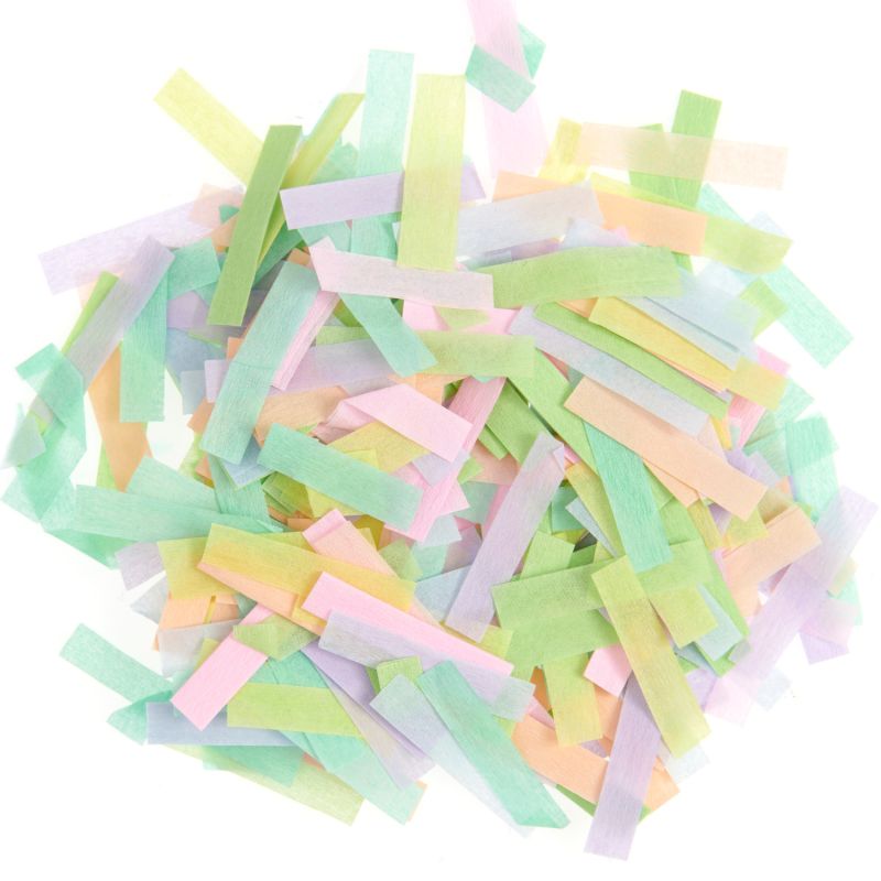 Krepp-Konfetti Regenbogen Pastell Mix